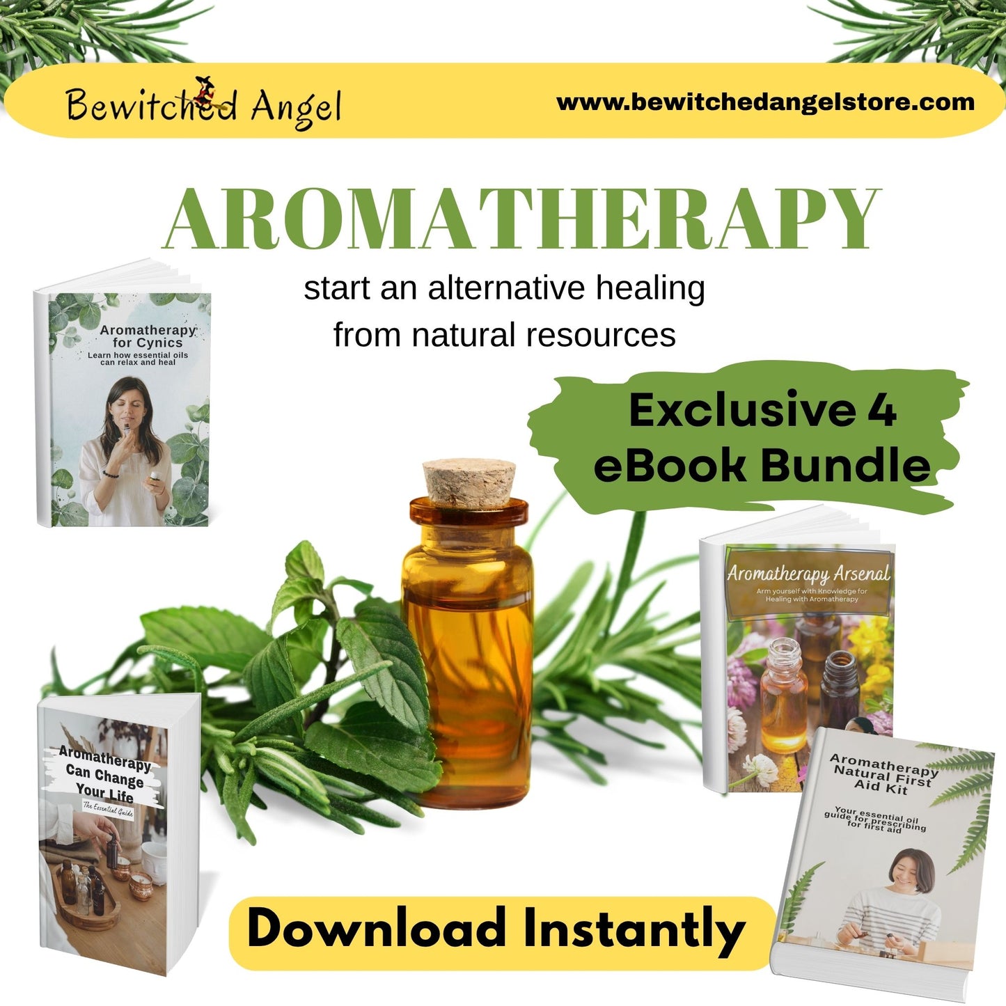 Aromatherapy eBook Bundle | 4 Essential Oil Guides | Instant Download
