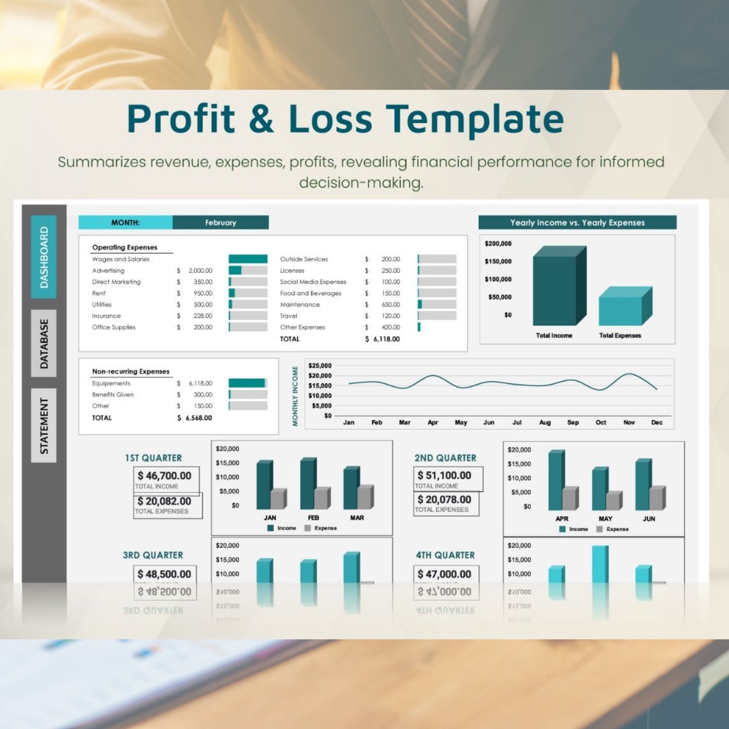 Small Business Financial Spreadsheet Bundle | Excel Templates for Bookkeeping & Finance