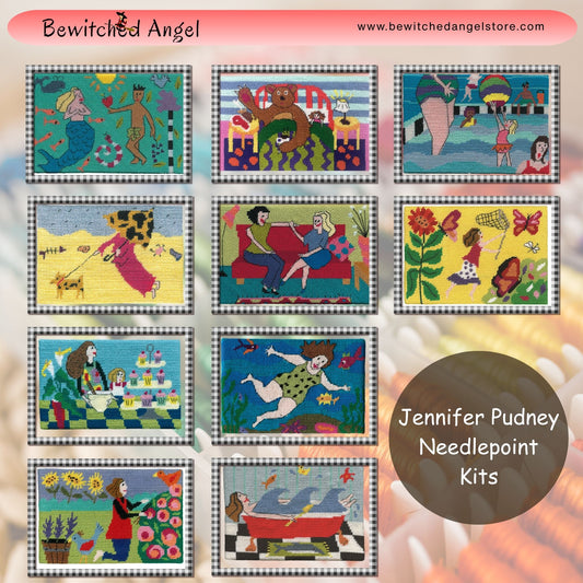 Jennifer Pudney Needlepoint Kit – Fun Designs, perfect for all Skill Levels