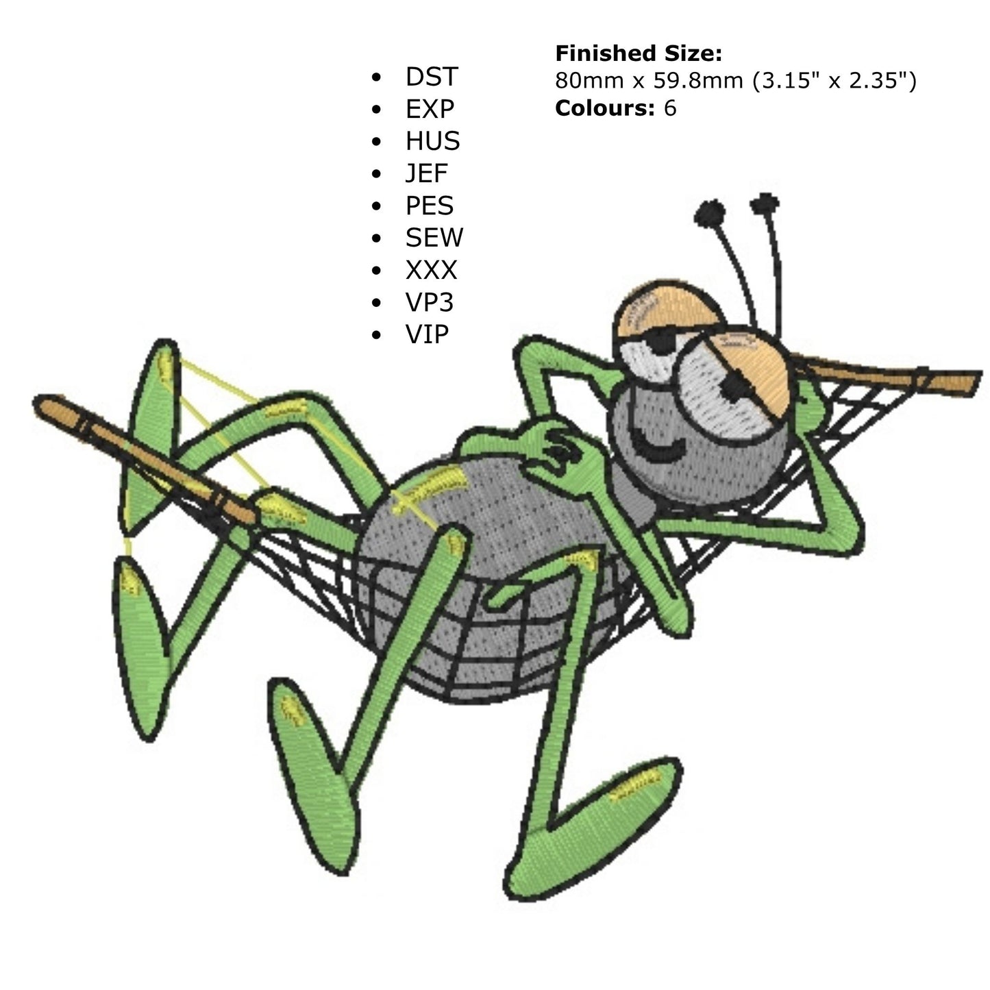 Insect Machine Embroidery Designs - Fun & Whimsical | Instant Download