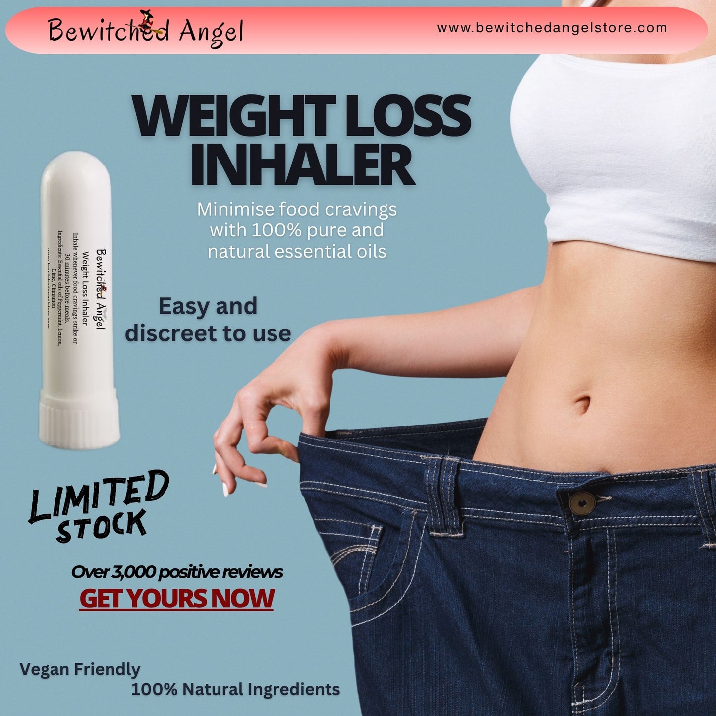 Essential Oil Weight Loss Inhaler – Naturally Curb Appetite & Support Your Goals