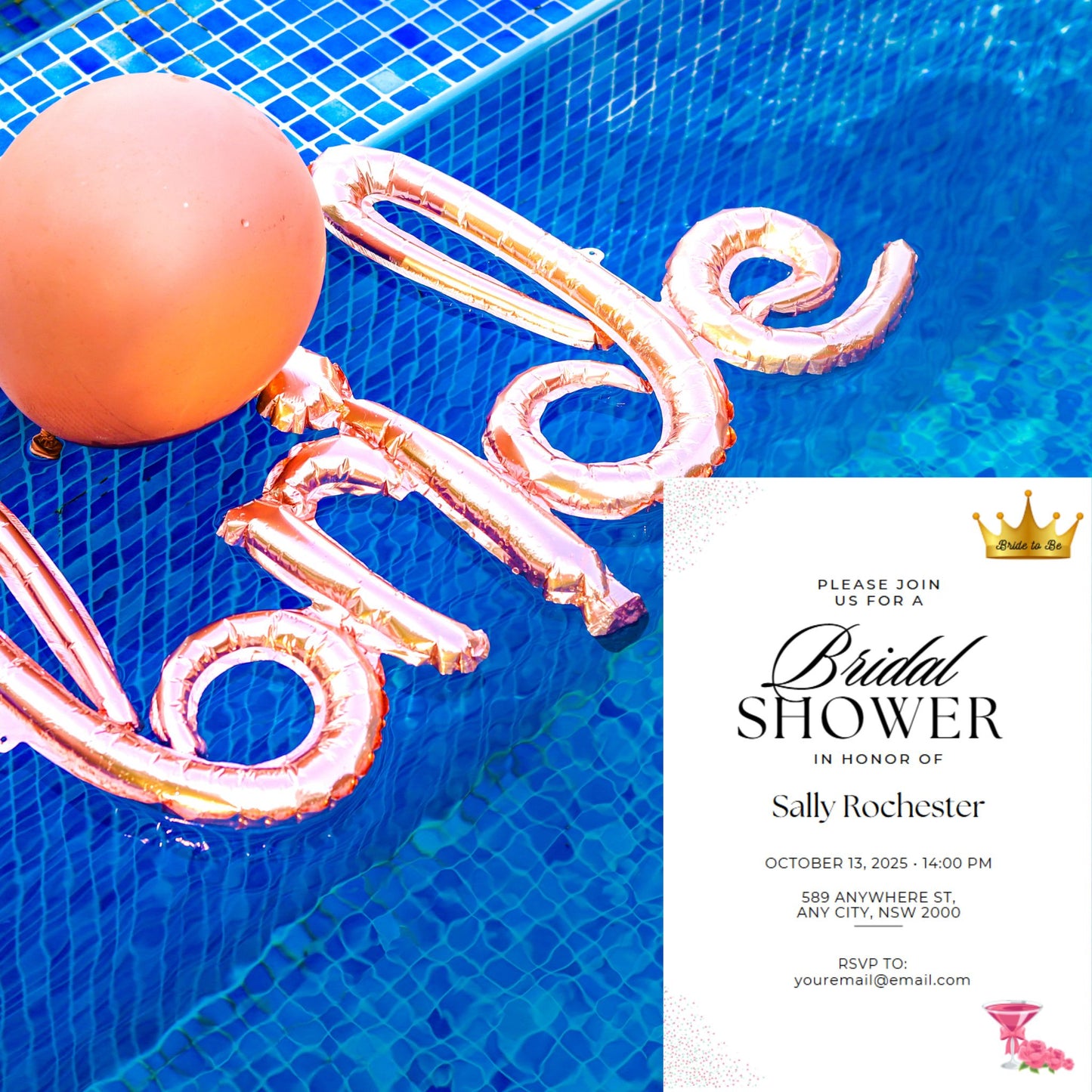 Bridal Shower Invitation - Editable