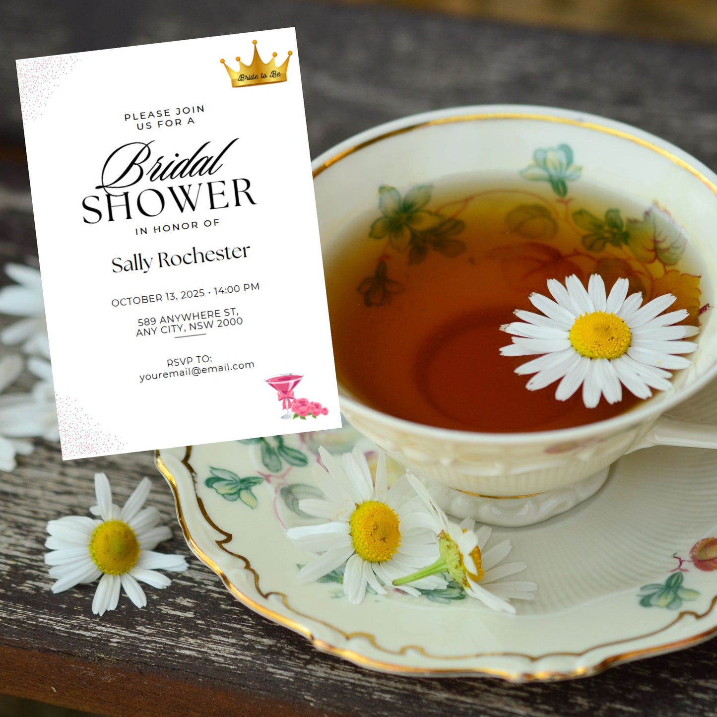 Bridal Shower Invitation - Editable