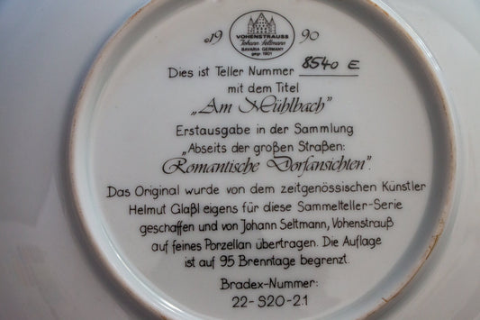 Limited Release Decorator Plate "Romantische Dorfansichten"