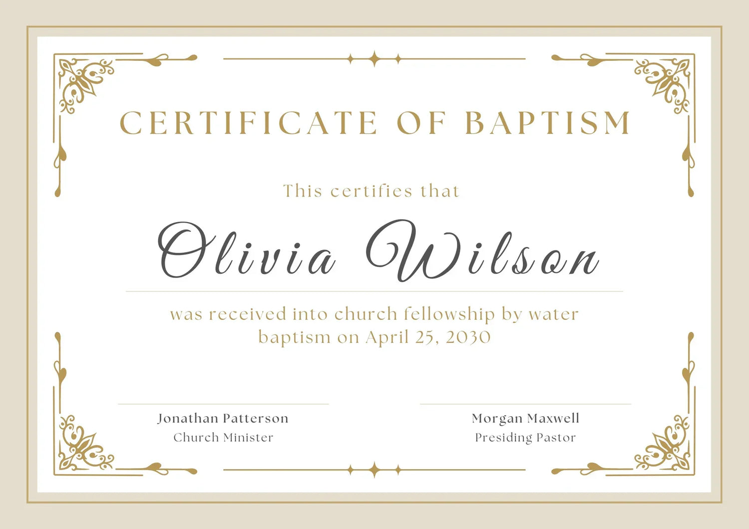 Baptism Certificates