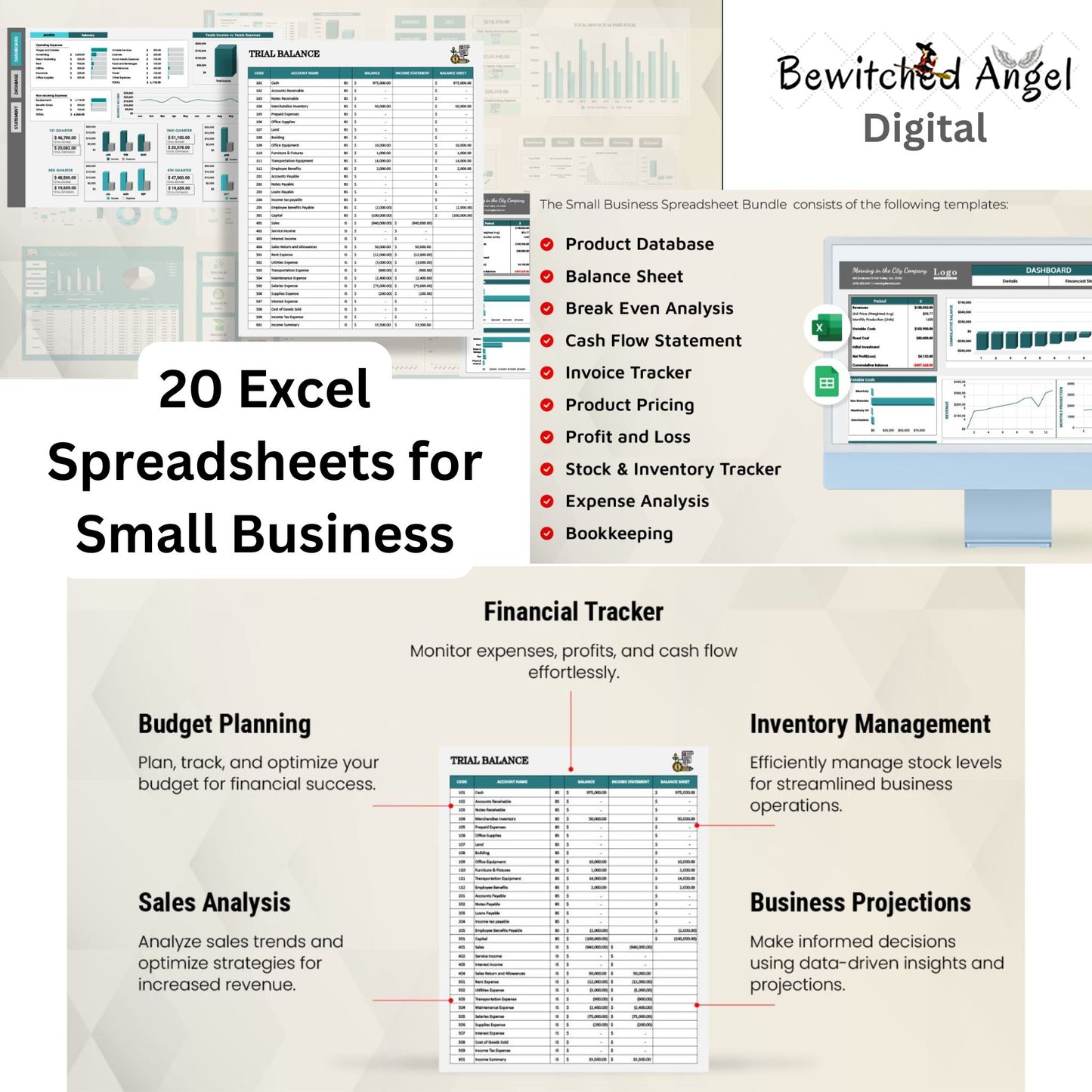 20 Small Business Financial Management Excel Spreadsheets