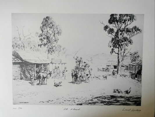 Lionel Lindsay All Aboard Limited Edition Facsimile Etching | Australian Art Print