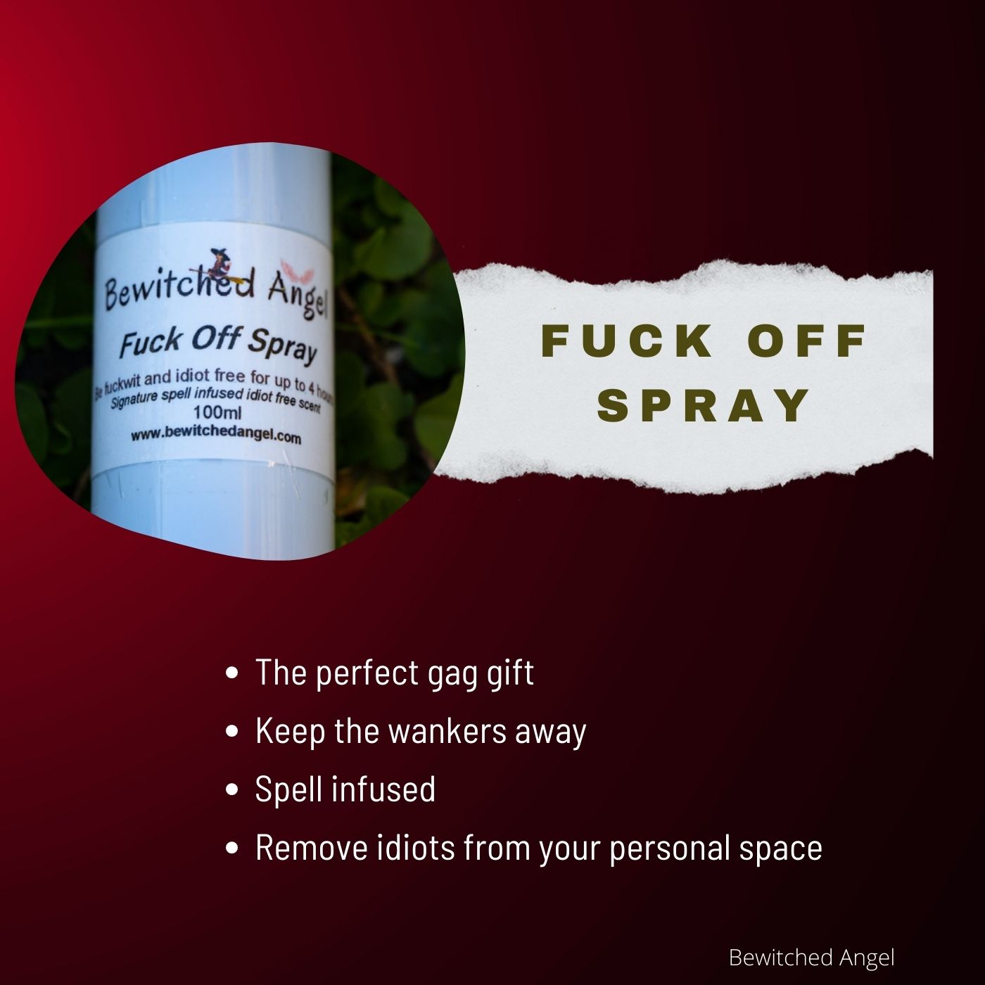 Fuck Off Spray - Keep idiots & fuckwits away