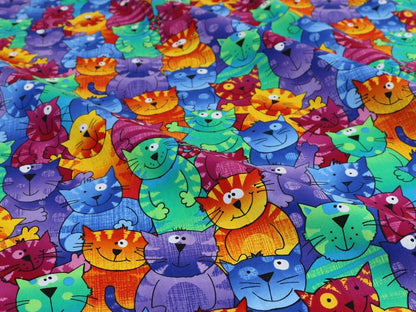 Cartoon Cats Fabric