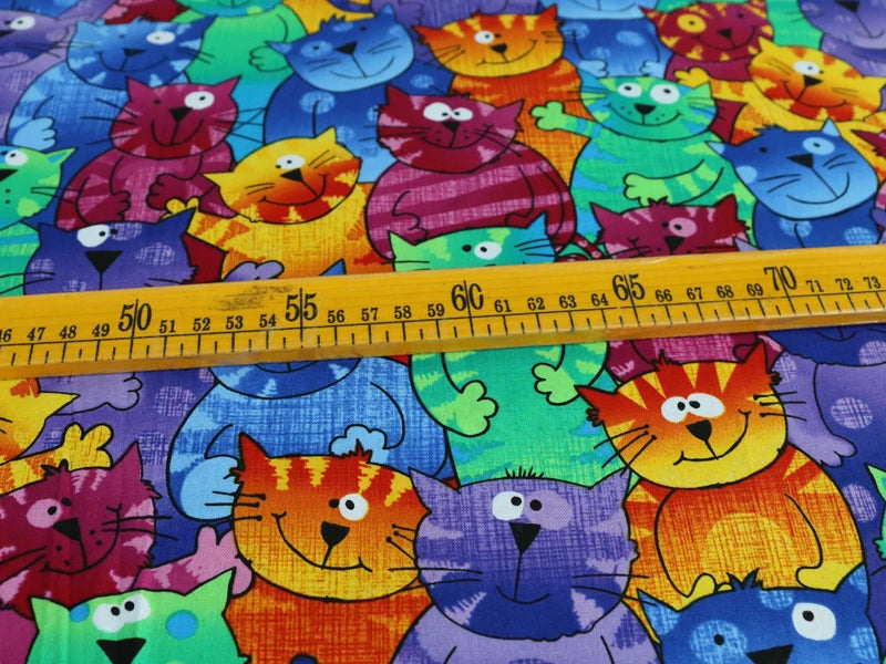Cartoon Cats Fabric