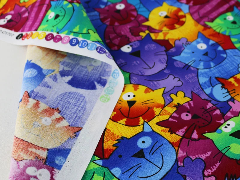 Cartoon Cats Fabric