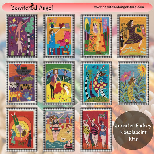 Jennifer Pudney Needlepoint Kit – Fun Designs, perfect for all Skill Levels