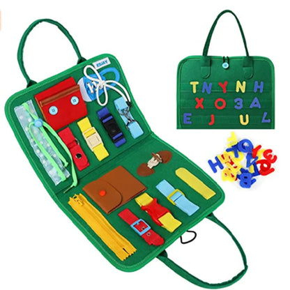 Montessori Sensory Play Board Green