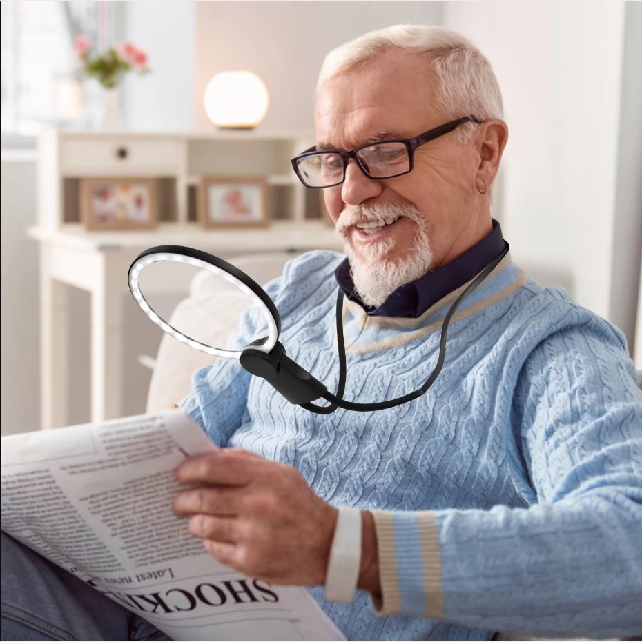 Neck-Mounted- Hands Free Magnifying Craft Light