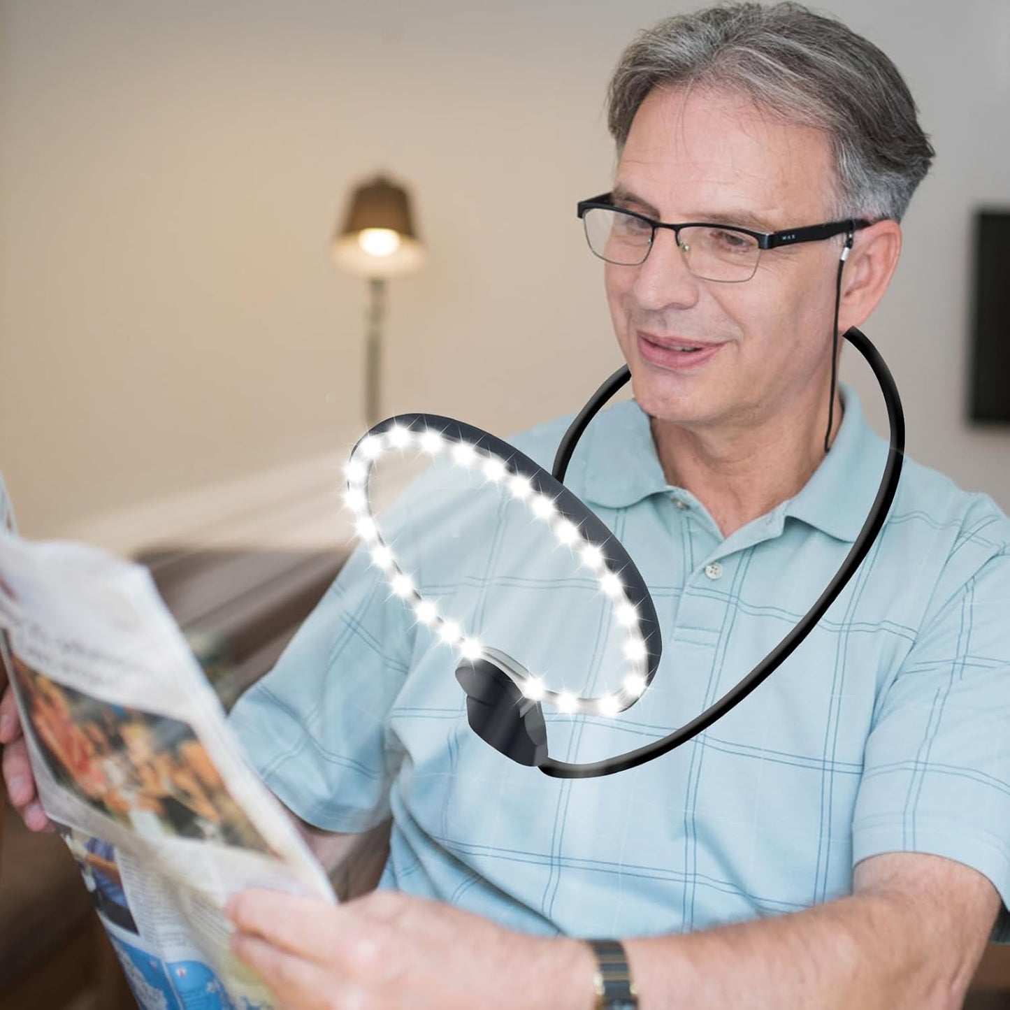 Neck-Mounted- Hands Free Magnifying Craft Light