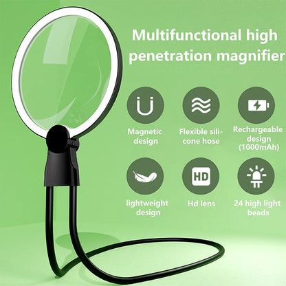 Neck-Mounted- Hands Free Magnifying Craft Light