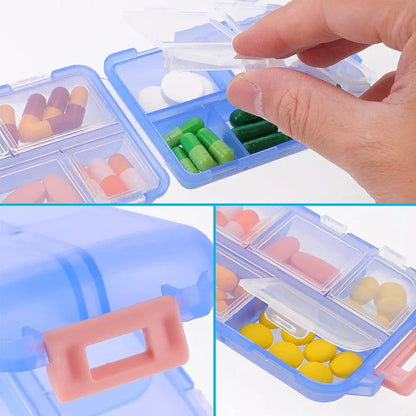 10 Compartment Pill Travel Box | Organise & Travel with Ease