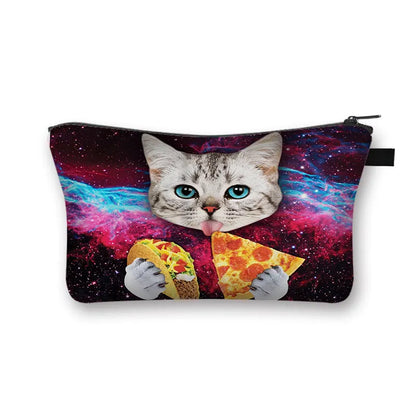 Cute Cat Print Cosmetic Case
