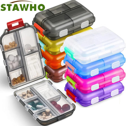 10 Compartment Pill Travel Box | Organise & Travel with Ease
