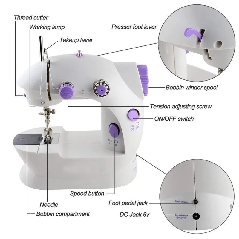 Compact Electric Portable Mini Sewing Machine - Your Ultimate DIY Companion!