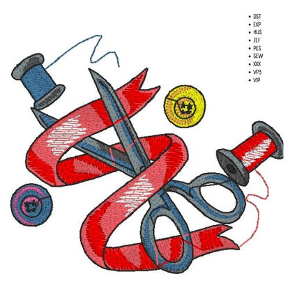 Machine Embroidery Design: Sewing Tools - instant digital download