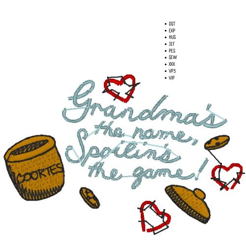 Machine Embroidery Design: Grandma Saying - instant digital download