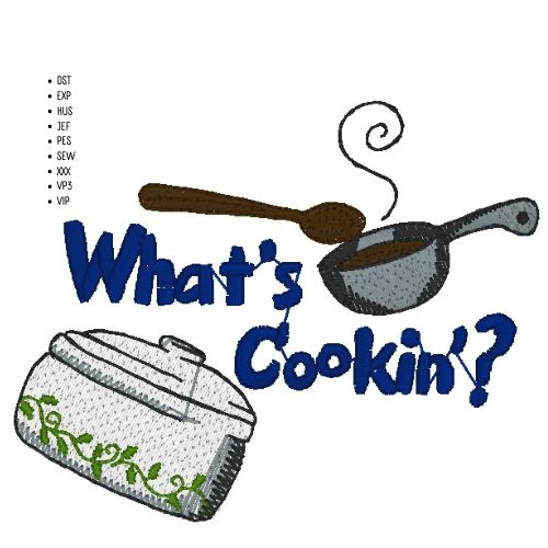 Machine Embroidery Design: Whats Cookin'- instant digital download