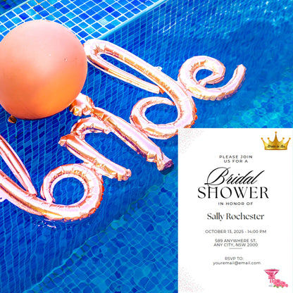 Bridal Shower Invitation - Editable