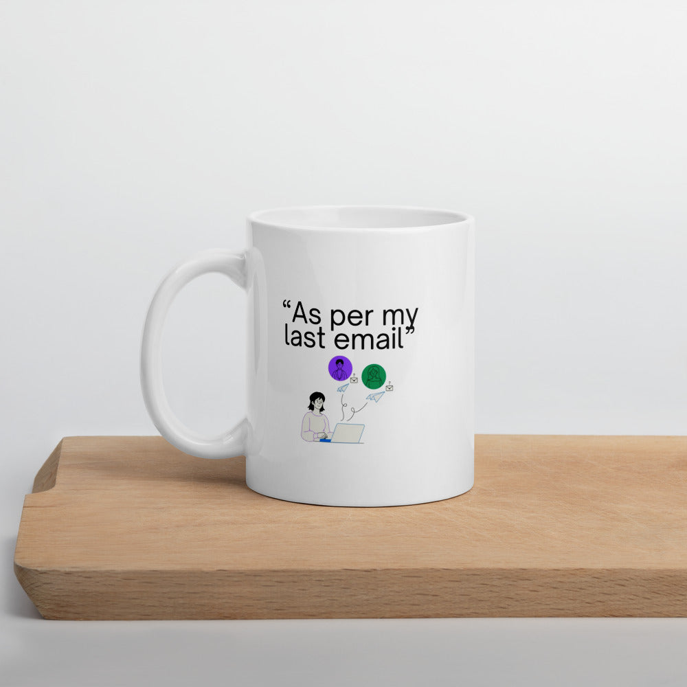 email corporate jargon ceramic mug
