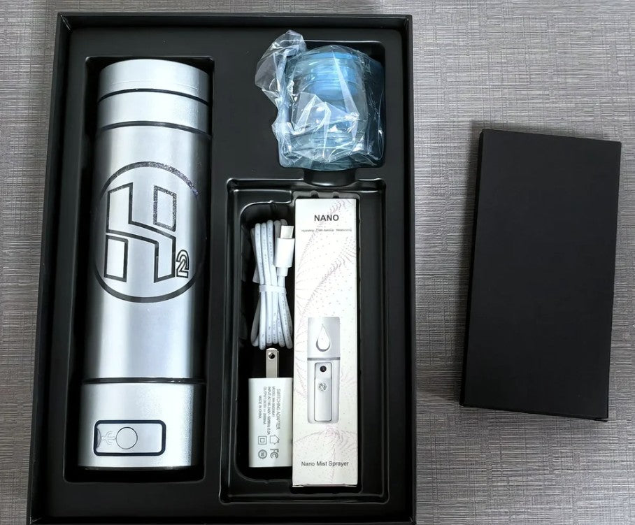 H2 High-Power Hydrogen Water Bottle Generator – 3000 ppb or 9000 ppb