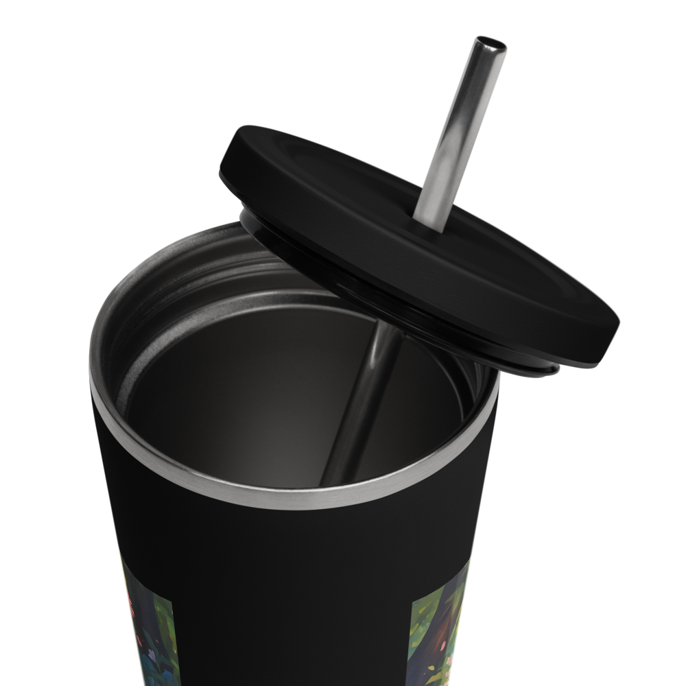 Cat Lover Insulated Tumbler with Straw - "Another Day in Paradise"