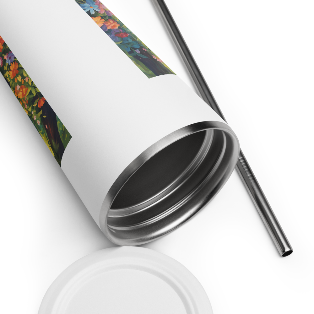 Cat Lover Insulated Tumbler with Straw - "Another Day in Paradise"