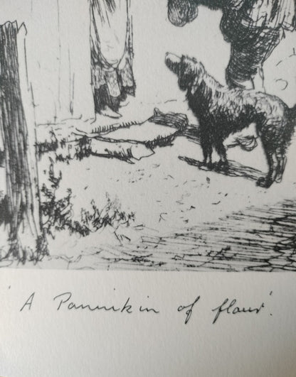 Lionel Lindsay The Pannikin of Flour Limited Edition Facsimile Etching | Australian Art Print