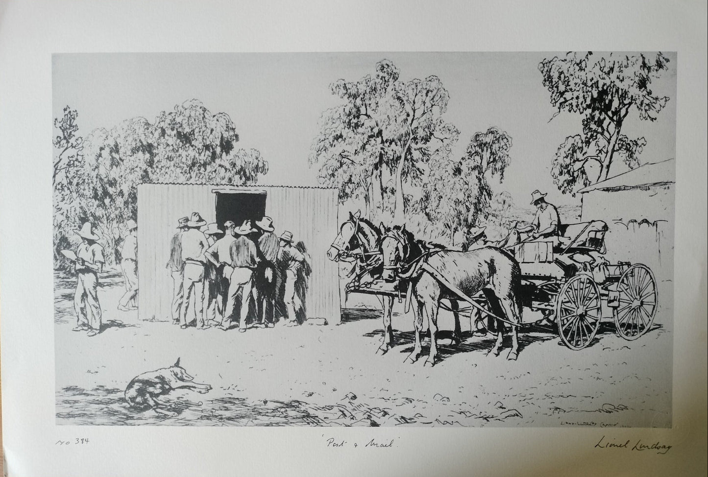 Lionel Lindsay Post & Mail Limited Edition Facsimile Etching | Australian Art Print