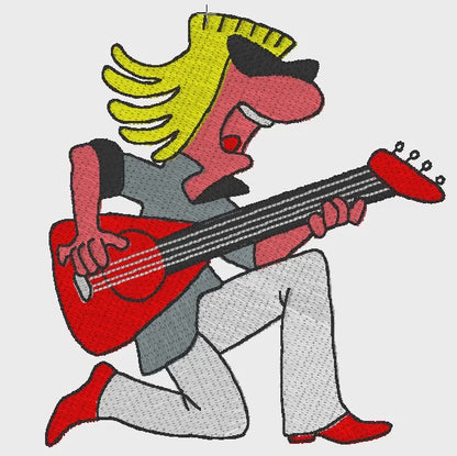 Machine Embroidery Design: Rock n Roller - instant digital download