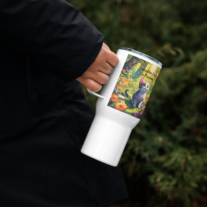 Cat Lover Insulated Travel Coffee Mug - "Another Day in Paradise"