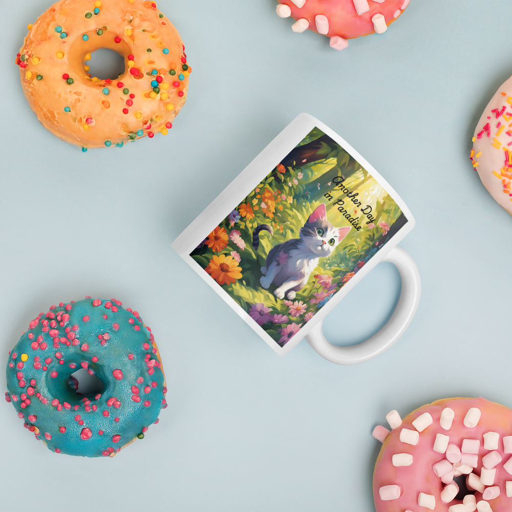 Coffee Mug for Cat Lovers - "Another Day in Paradise"