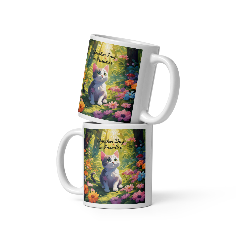 Coffee Mug for Cat Lovers - "Another Day in Paradise"