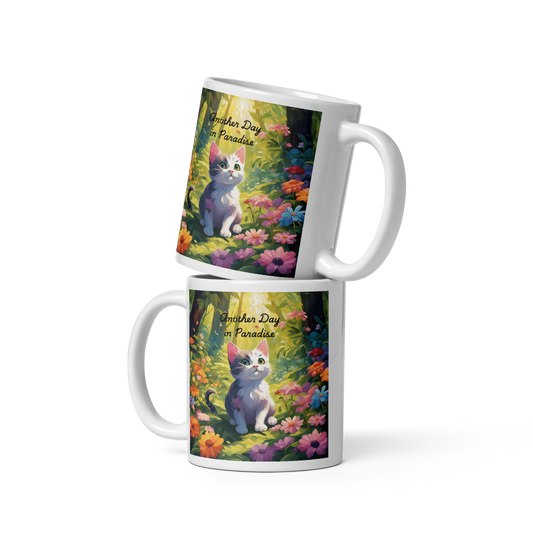 Coffee Mug for Cat Lovers - "Another Day in Paradise"