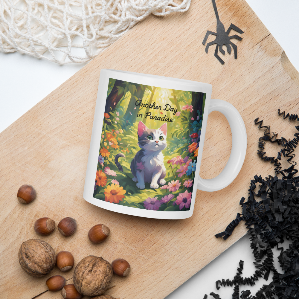 Coffee Mug for Cat Lovers - "Another Day in Paradise"