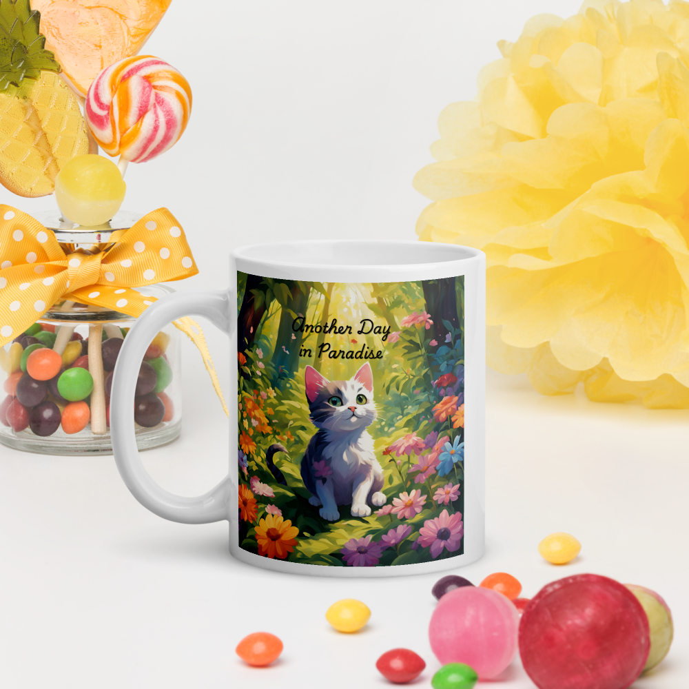 Coffee Mug for Cat Lovers - "Another Day in Paradise"