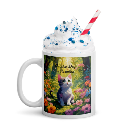 Coffee Mug for Cat Lovers - "Another Day in Paradise"