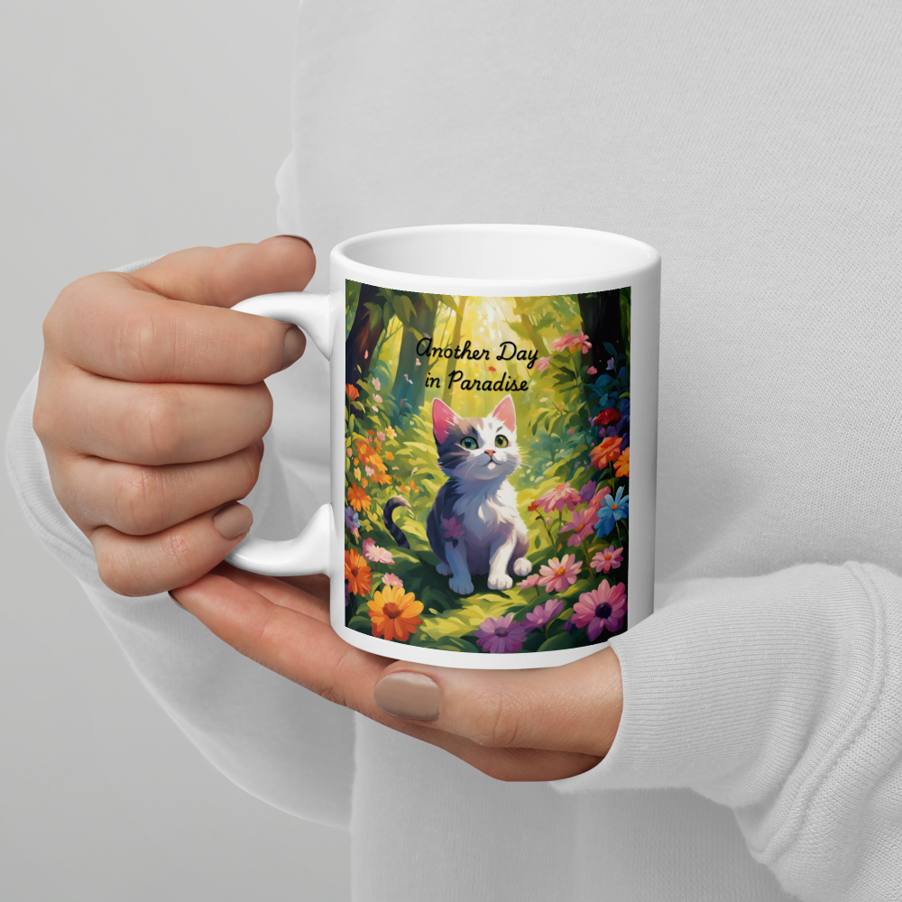 Coffee Mug for Cat Lovers - "Another Day in Paradise"