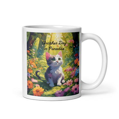 Coffee Mug for Cat Lovers - "Another Day in Paradise"