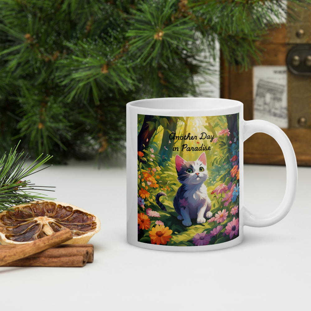 Coffee Mug for Cat Lovers - "Another Day in Paradise"