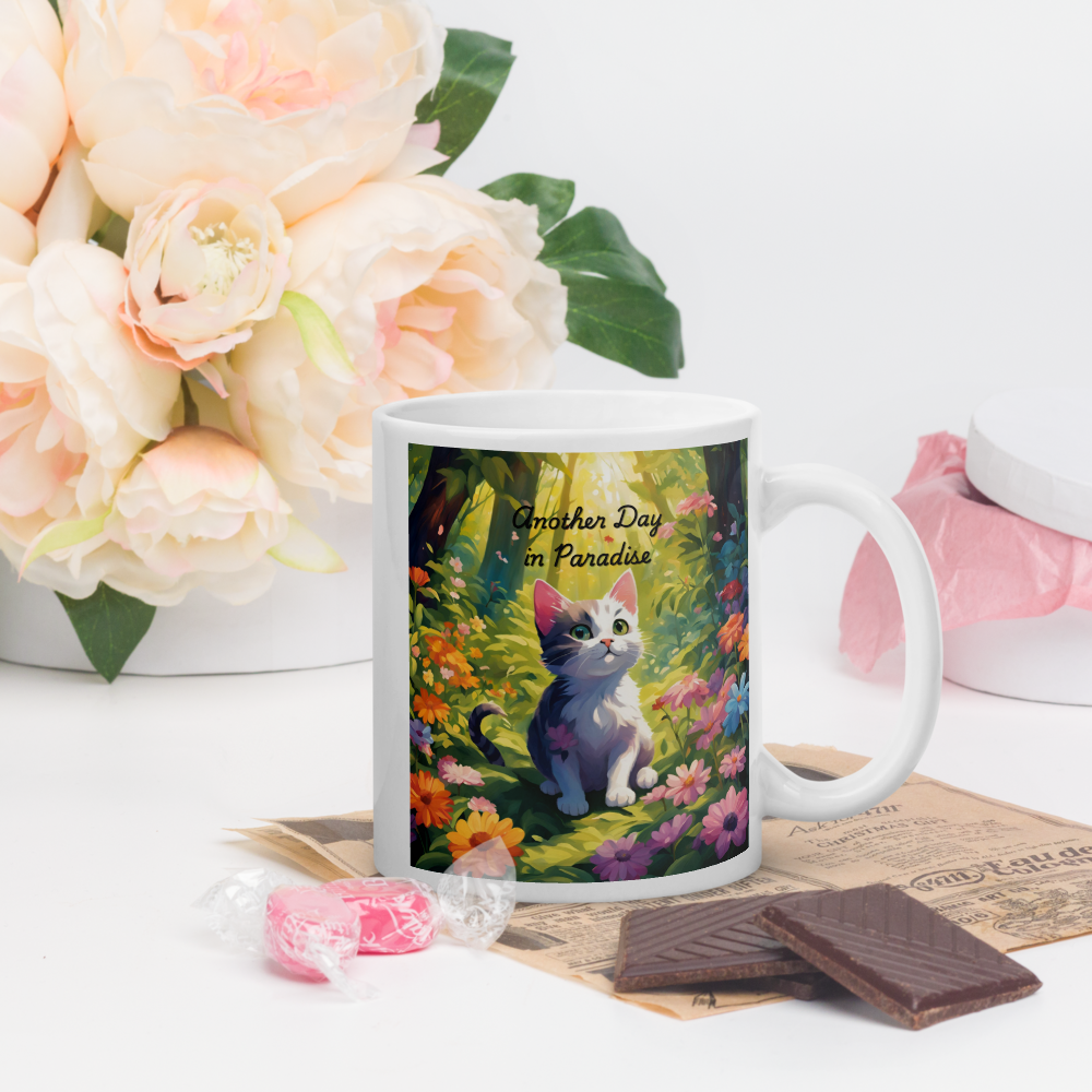 Coffee Mug for Cat Lovers - "Another Day in Paradise"