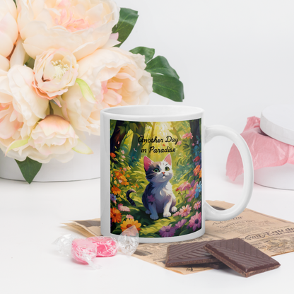 Coffee Mug for Cat Lovers - "Another Day in Paradise"