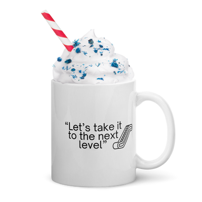 "Let's take it to the next level" - Office Jargon Mug