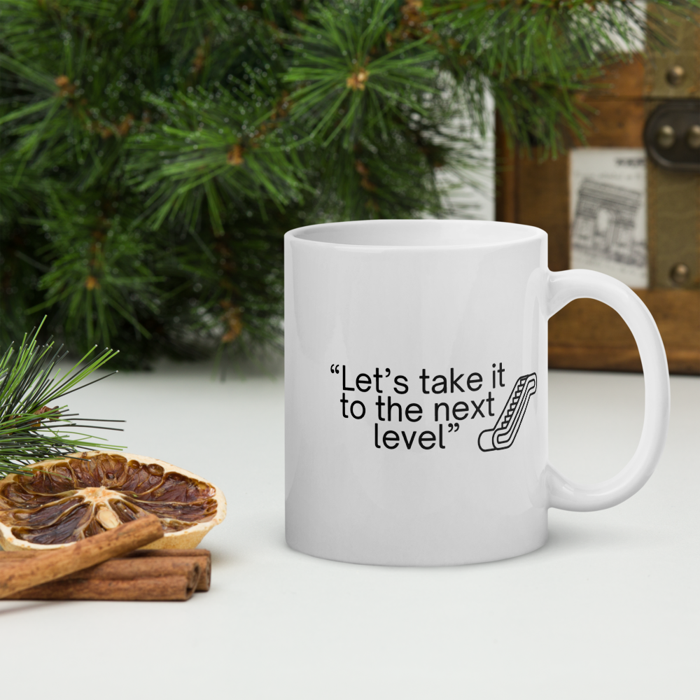 "Let's take it to the next level" - Office Jargon Mug