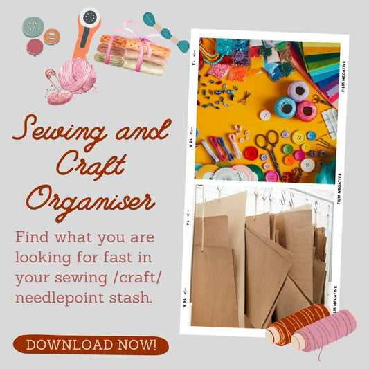 Digital Organiser for Sewing, Fabric, Patterns, Craft, Notions, Needlepoint and Accessories